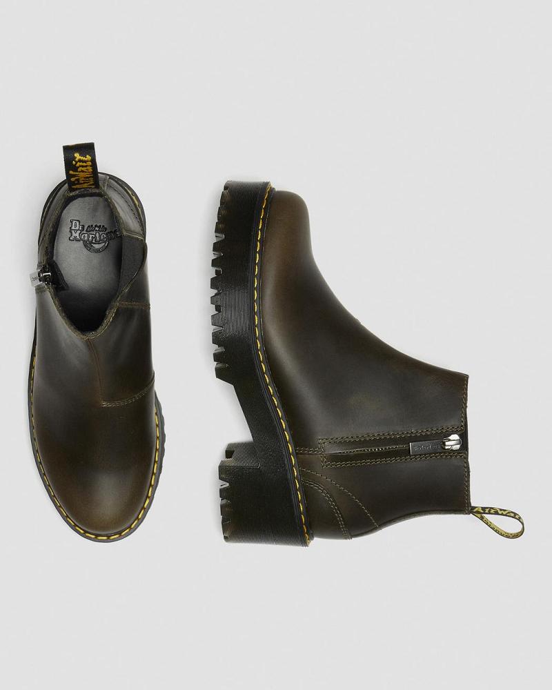 Dr Martens Rometty Leren Enkellaars Dames Bruin | NL 698JPQ